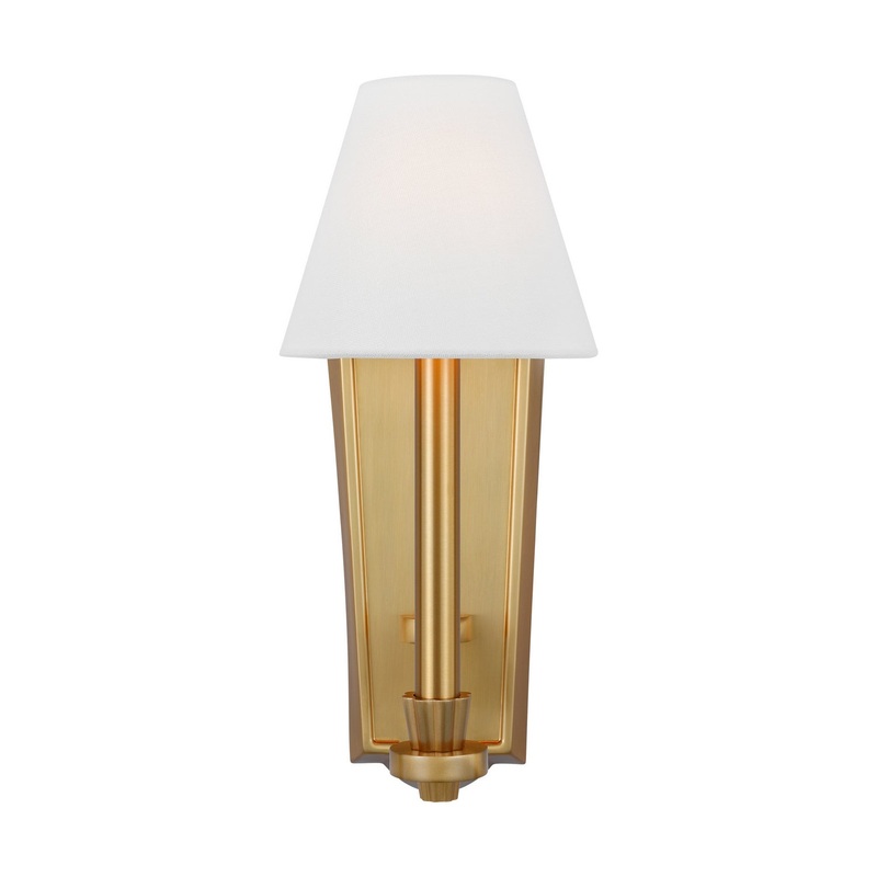 Visual Comfort Studio AW1121BBS Paisley One Light Wall Sconce, Burnished Brass