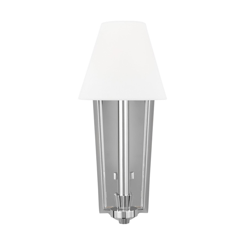 Visual Comfort Studio AW1121PN Paisley One Light Wall Sconce, Polished Nickel