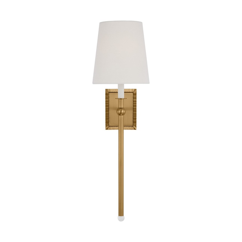 Visual Comfort Studio AW1211BBS Baxley One Light Wall Sconce, Burnished Brass