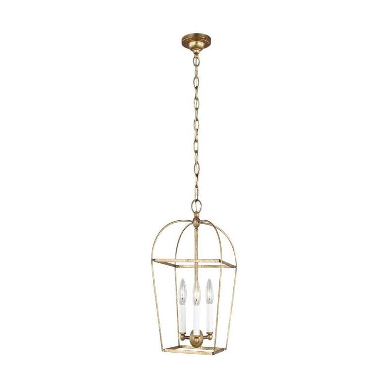 Visual Comfort Studio CC1423ADB Stonington Three Light Mini Lantern, Antique Gild (Discontinued)