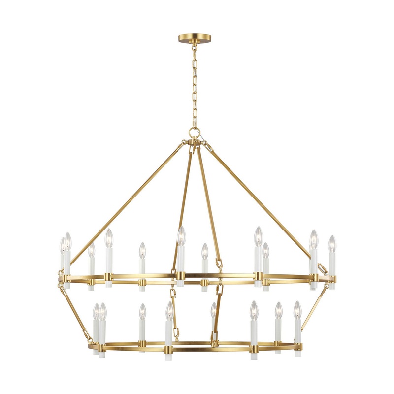 Visual Comfort Studio CC14420BBS Marston 20 Light Chandelier, Burnished Brass