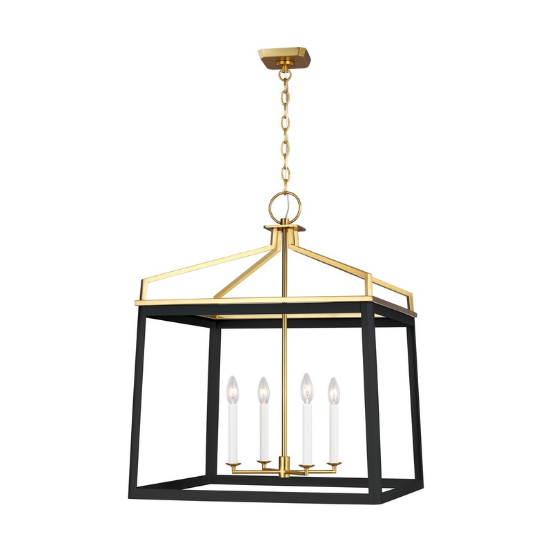 Visual Comfort Studio CC1544MBKBBS Carlow Four Light Lantern, Midnight Black (Discontinued)
