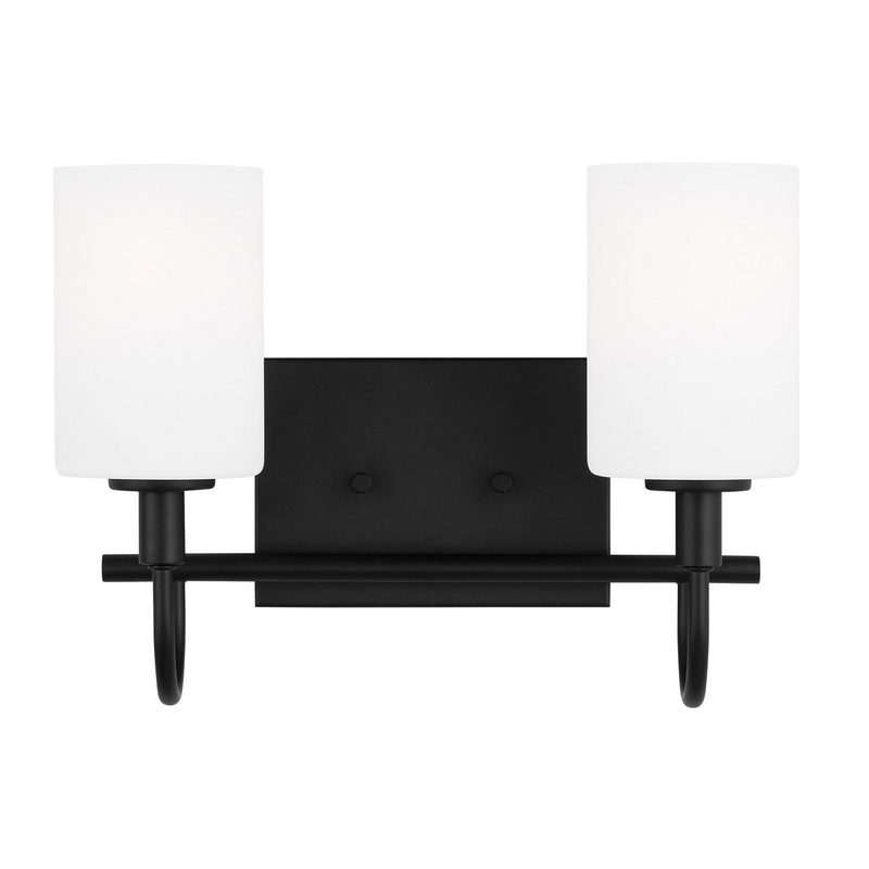 Visual Comfort Studio 4457102-112 Oak Moore Two Light Bath Vanity, Midnight Black