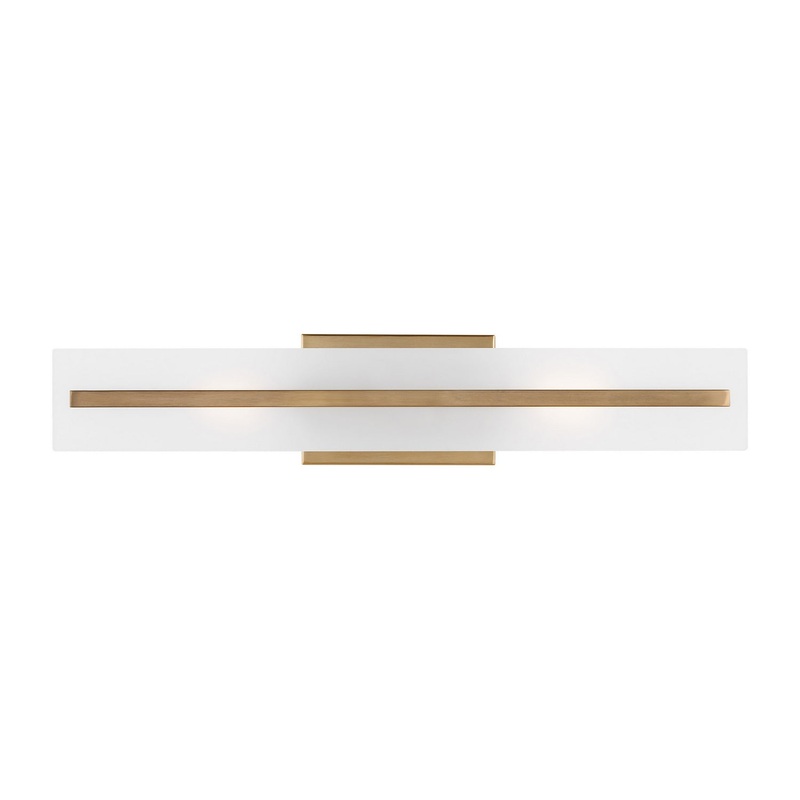 Visual Comfort Studio 4554302-848 Dex Two Light Bath Vanity, Satin Brass