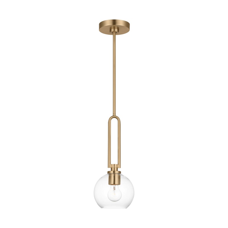 Visual Comfort Studio 6155701-848 Codyn One Light Pendant, Satin Brass