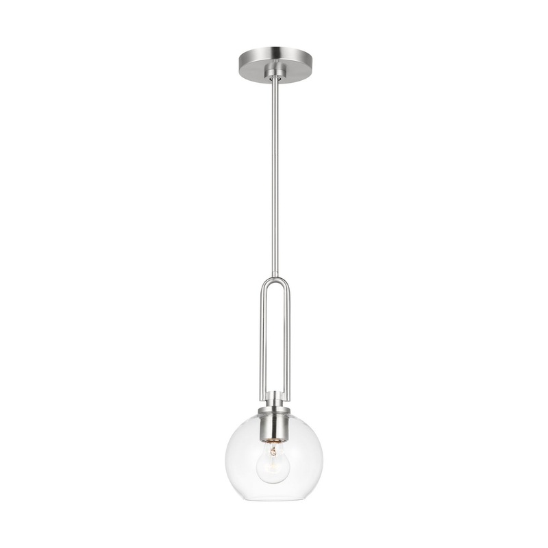 Visual Comfort Studio 6155701-962 Codyn One Light Pendant, Brushed Nickel