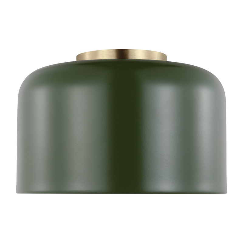 Visual Comfort Studio 7505401-145 Malone One Light Flush Mount, Olive