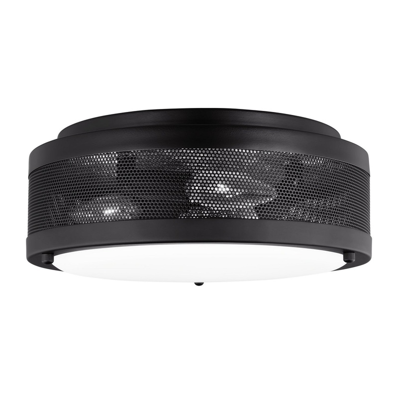 Visual Comfort Studio 7532003EN-112 Vander LED Flush Mount, Midnight Black