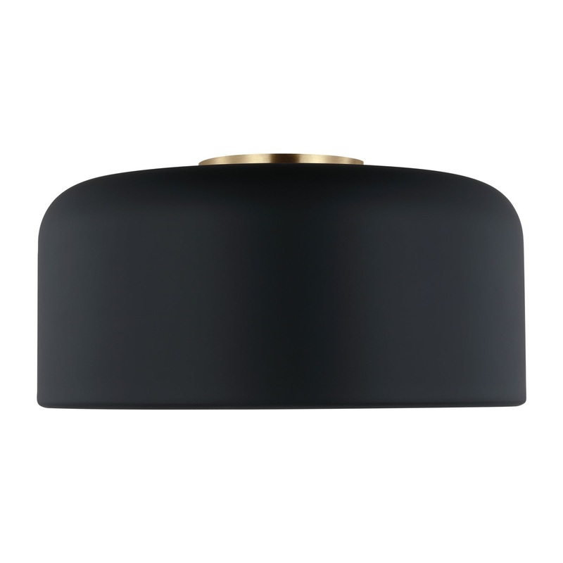 Visual Comfort Studio 7605401EN3-112 Malone LED Flush Mount, Midnight Black