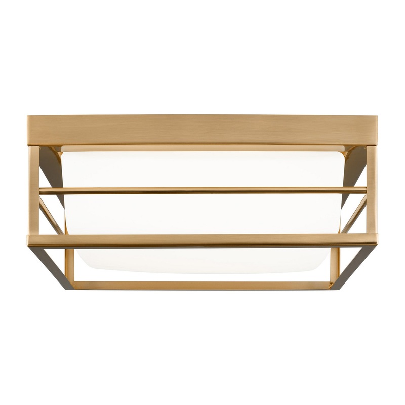 Visual Comfort Studio 7629693S-848 Dearborn LED Flush Mount, Satin Brass