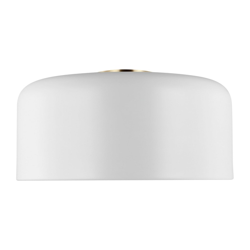 Visual Comfort Studio 7705401EN3-115 Malone LED Flush Mount, Matte White