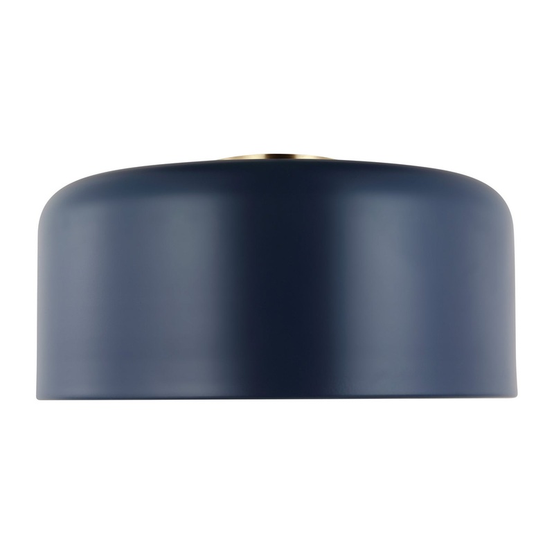 Visual Comfort Studio 7705401EN3-127 Malone LED Flush Mount, Navy