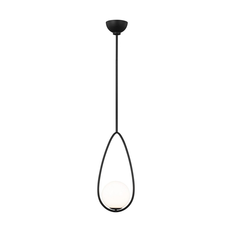 Visual Comfort Studio AEP1001MBK Galassia One Light Pendant, Midnight Black (Discontinued)