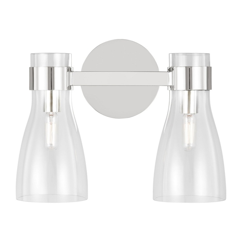 Visual Comfort Studio AEV1002PN Moritz Two Light Bath Fixture, Polished Nickel (Discontinued)