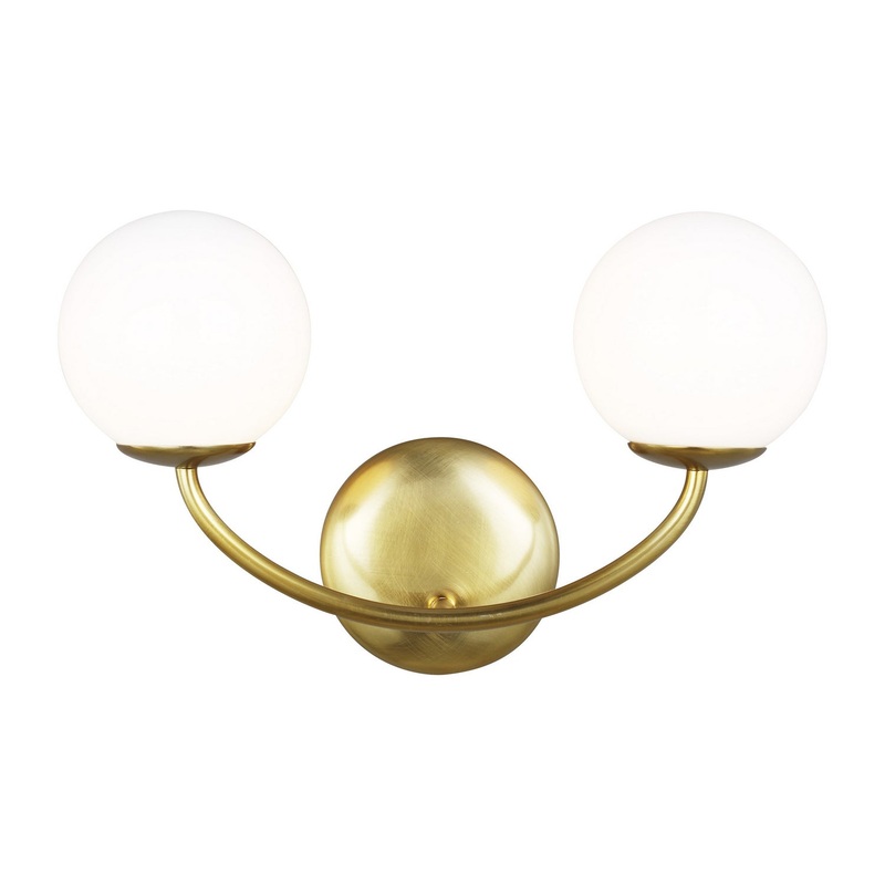 Visual Comfort Studio AEV1012BBS Galassia Two Light Vanity, Burnished Brass (Discontinued)