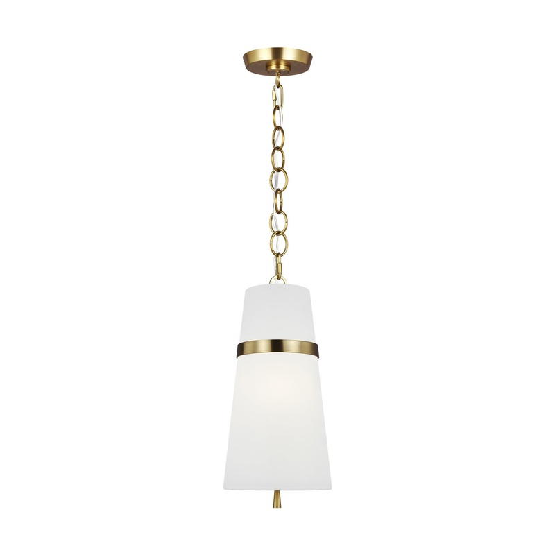 Visual Comfort Studio AP1161BBS Cordtlandt One Light Pendant, Burnished Brass