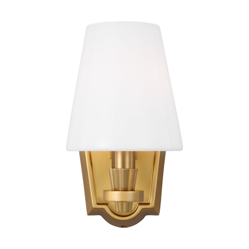 Visual Comfort Studio AV1001BBS Paisley One Light Vanity, Burnished Brass (Discontinued)