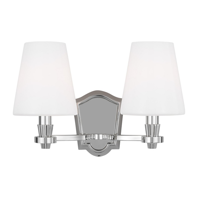 Visual Comfort Studio AV1002PN Paisley Two Light Vanity, Polished Nickel (Discontinued)