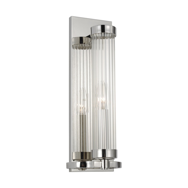 Visual Comfort Studio AW1041PN Demi One Light Wall Sconce, Polished Nickel
