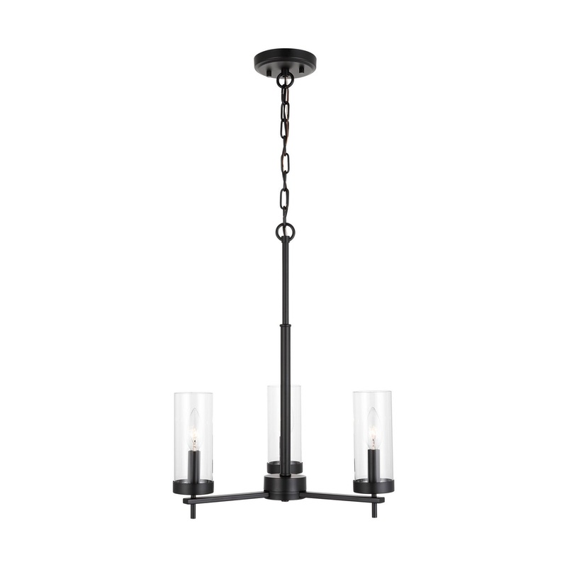 Visual Comfort Studio 3190303-112 Zire Three Light Chandelier, Midnight Black