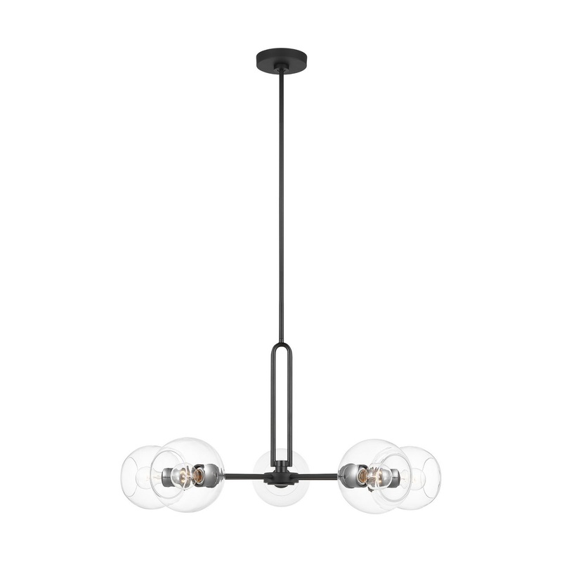 Visual Comfort Studio 3255705-112 Codyn Five Light Chandelier, Midnight Black