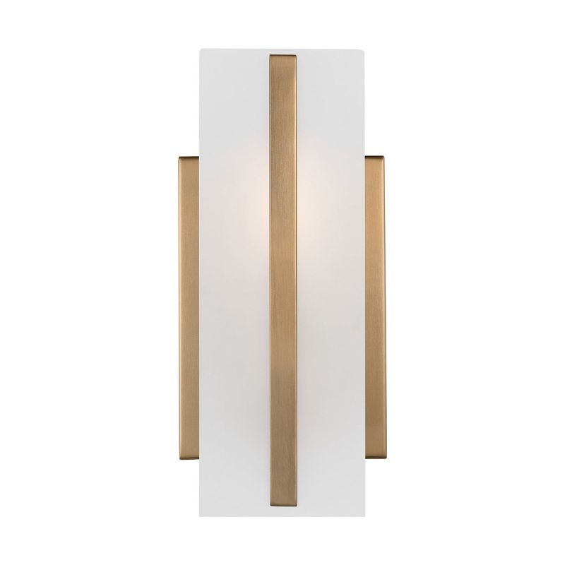 Visual Comfort Studio 4154301EN3-848 Dex LED Bath Wall Sconce, Satin Brass