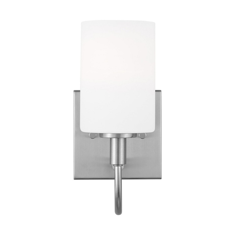Visual Comfort Studio 4157101-962 Oak Moore One Light Bath Vanity, Brushed Nickel