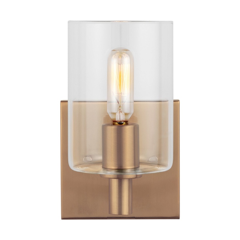 Visual Comfort Studio 4164201-848 Fullton One Light Bath Vanity, Satin Brass