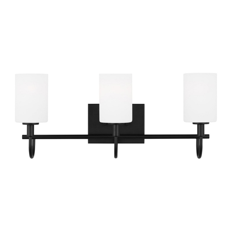 Visual Comfort Studio 4457103-112 Oak Moore Three Light Bath Vanity, Midnight Black