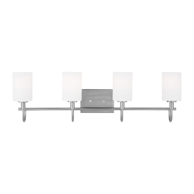 Visual Comfort Studio 4457104EN3-962 Oak Moore LED Bath Wall Sconce, Brushed Nickel