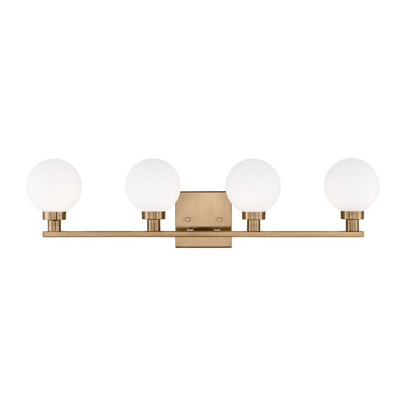 Visual Comfort Studio 4461604-848 Clybourn Four Light Bath Vanity, Satin Brass