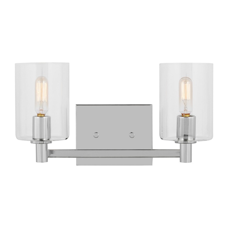 Visual Comfort Studio 4464202-05 Fullton Two Light Bath Vanity, Chrome