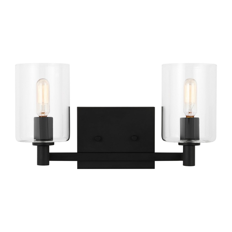 Visual Comfort Studio 4464202-112 Fullton Two Light Bath Vanity, Midnight Black