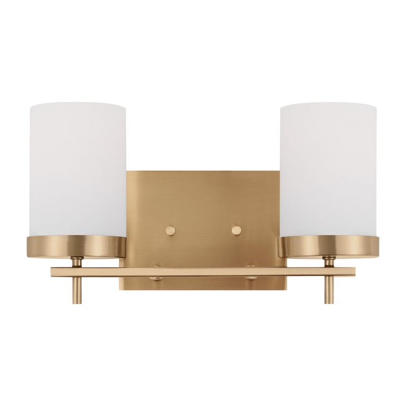 Visual Comfort Studio 4490302-848 Zire Two Light Bath, Satin Brass