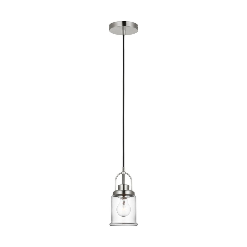 Visual Comfort Studio 6544701-962 Anders One Light Pendant, Brushed Nickel