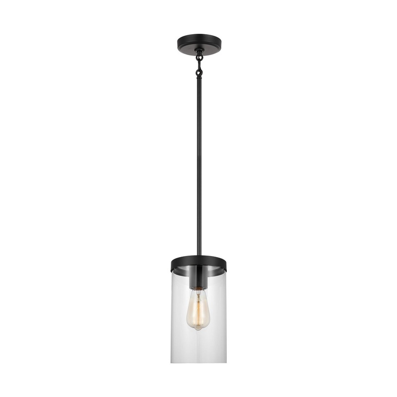 Visual Comfort Studio 6590301-112 Zire One Light Pendant, Midnight Black