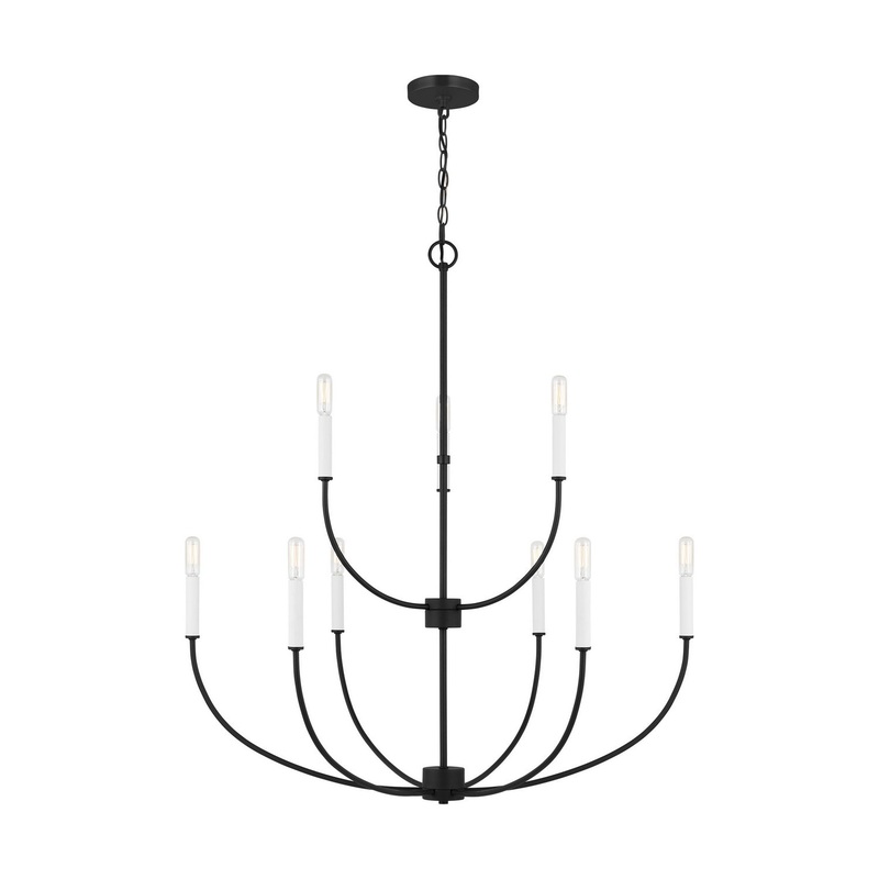 Visual Comfort Studio 3167109EN-112 Greenwich LED Chandelier, Midnight Black