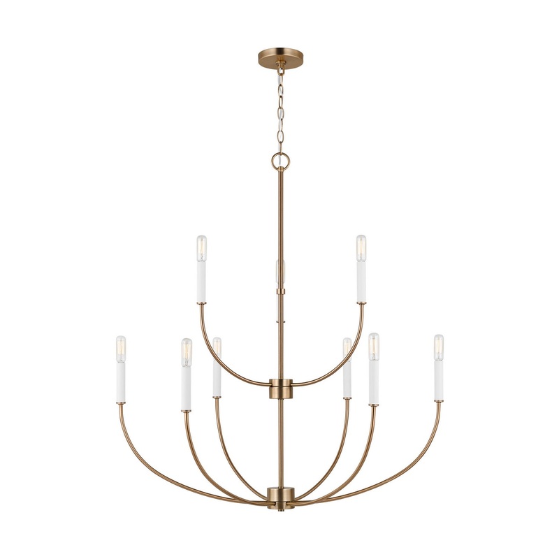 Visual Comfort Studio 3167109EN-848 Greenwich LED Chandelier, Satin Brass