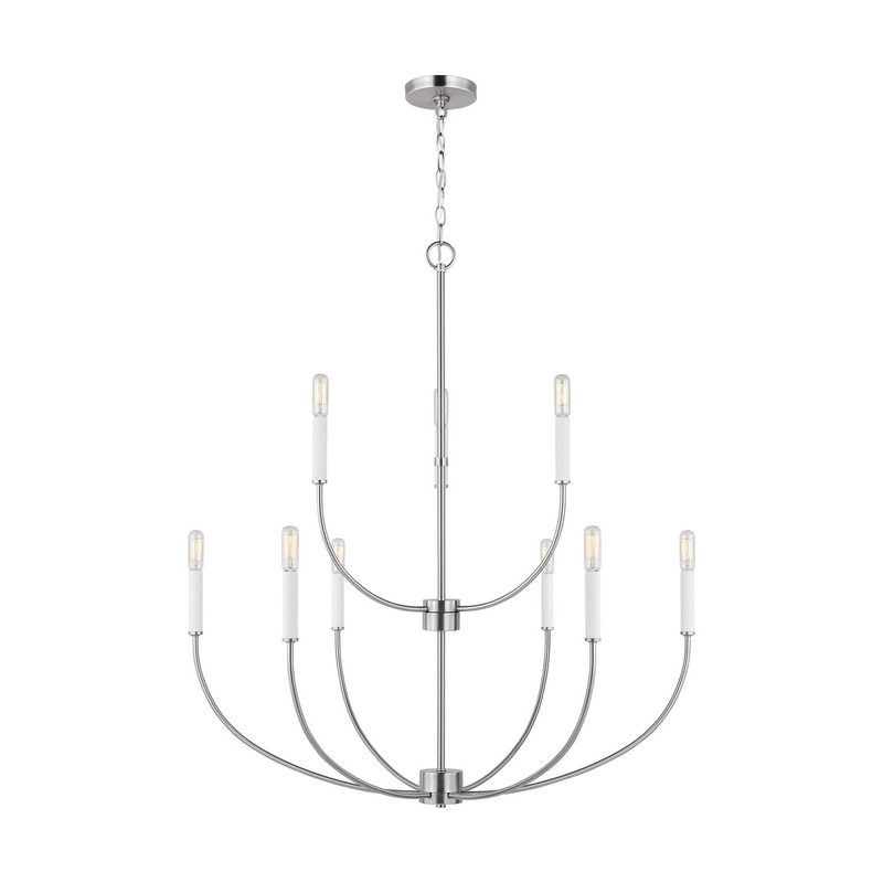 Visual Comfort Studio 3167109EN-962 Greenwich LED Chandelier, Brushed Nickel