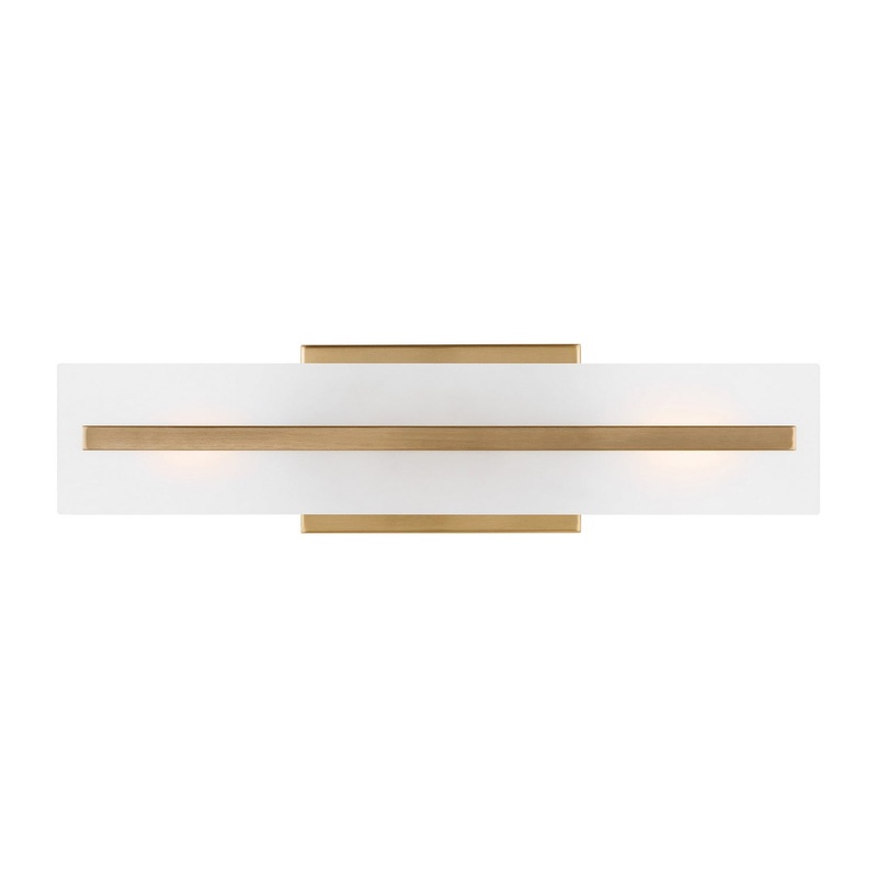 Visual Comfort Studio 4454302-848 Dex Two Light Bath Vanity, Satin Brass
