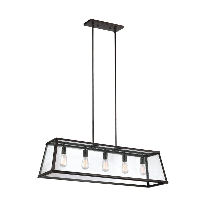 Visual Comfort Studio F3073/5ORB Harrow Five Light Island Chandelier, Oil Rubbed Bronze (Discontinued)
