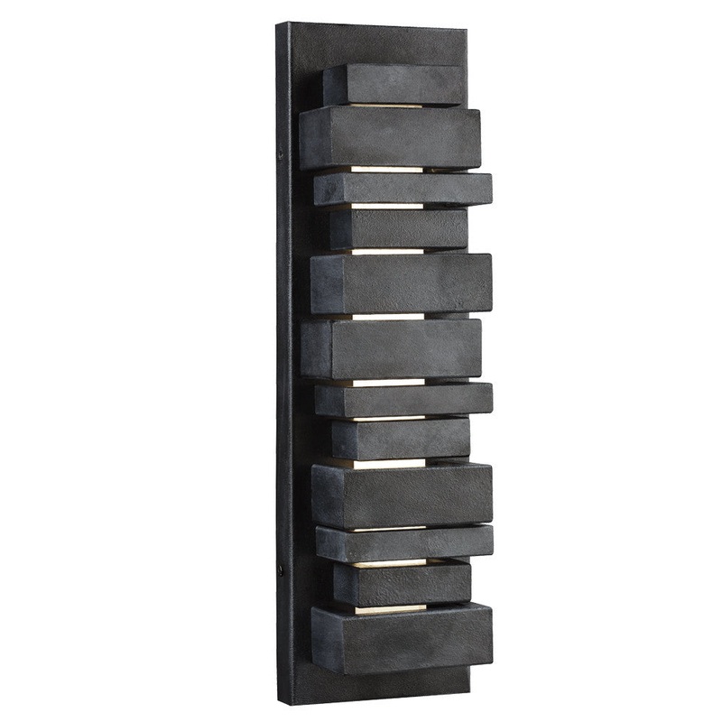 Visual Comfort Studio OL11201DWZ Ledgend LED Outdoor Wall Sconce, Dark Weathered Zinc