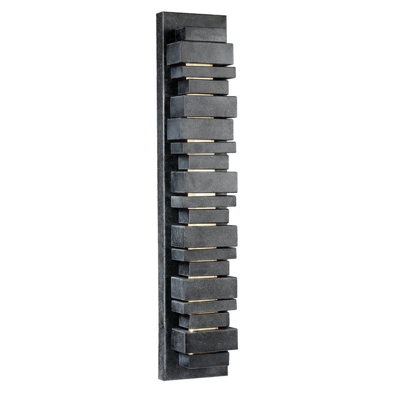 Visual Comfort Studio OL11202DWZ Ledgend LED Outdoor Wall Sconce, Dark Weathered Zinc