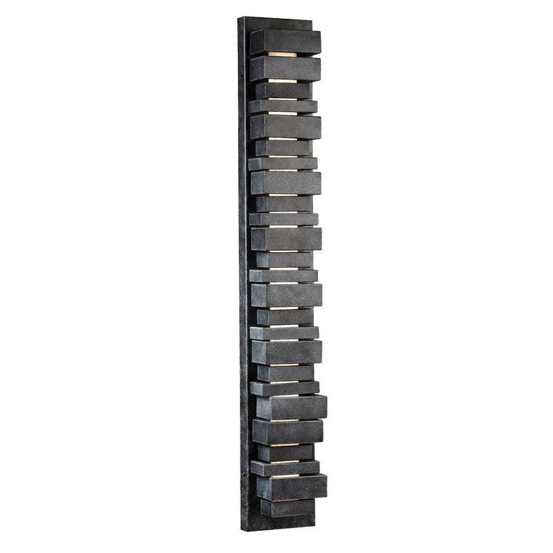 Visual Comfort Studio OL11203DWZ Ledgend LED Outdoor Wall Sconce, Dark Weathered Zinc