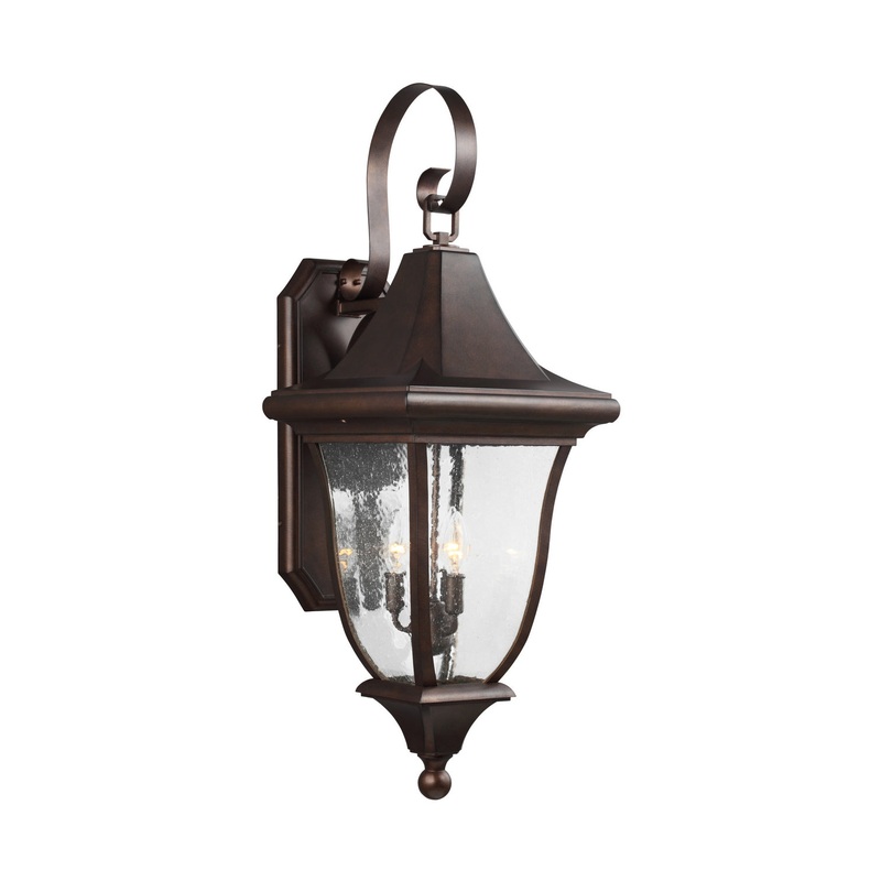 Visual Comfort Studio OL13102PTBZ Oakmont Three Light Outdoor Wall Lantern, Patina Bronze