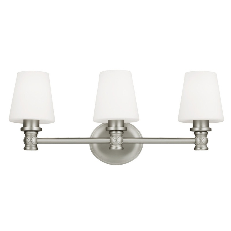Visual Comfort Studio VS22103SN Xavierre Three Light Vanity, Satin Nickel