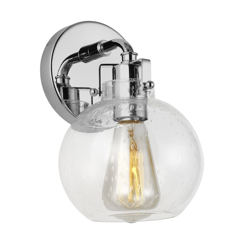 Visual Comfort Studio VS24401CH Clara One Light Wall Sconce, Chrome