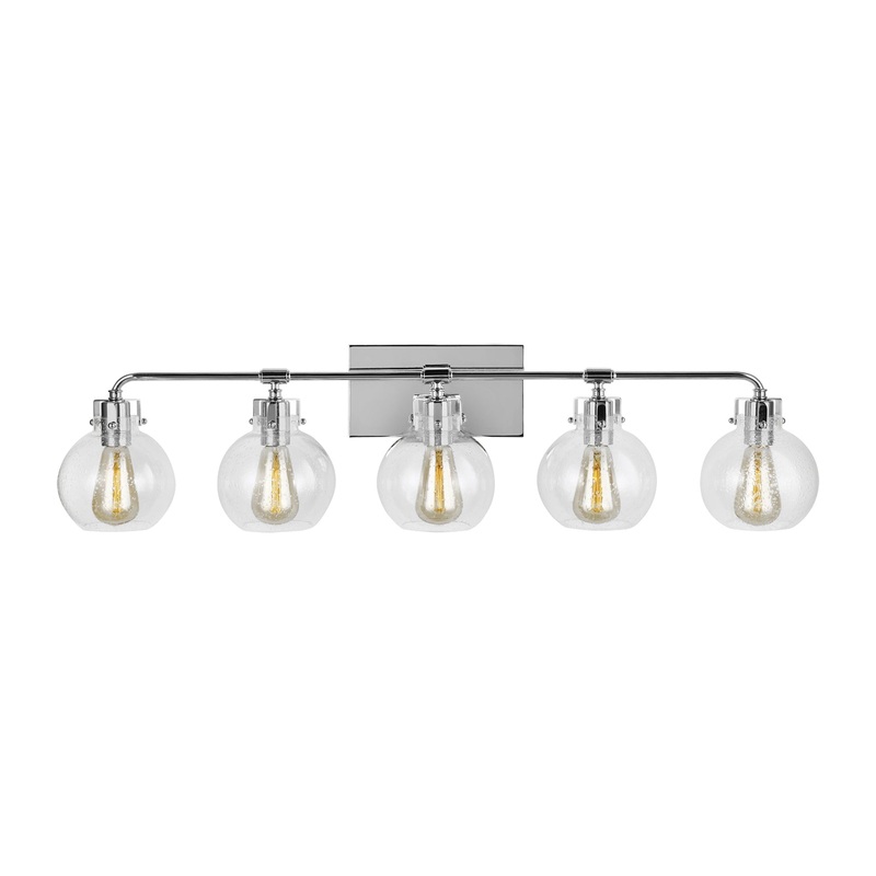 Visual Comfort Studio VS24405CH Clara Five Light Vanity, Chrome