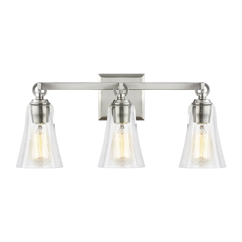 Visual Comfort Studio VS24703SN Monterro Three Light Vanity, Satin Nickel
