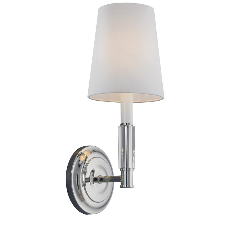 Visual Comfort Studio WB1717PN Lismore One Light Wall Sconce, Polished Nickel (Discontinued)